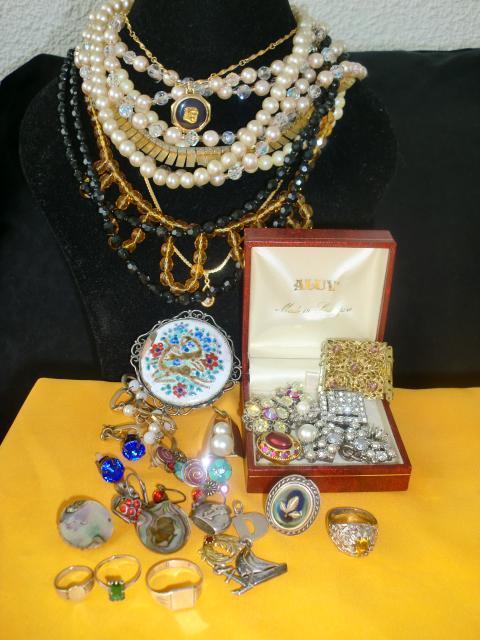 Lot Partij Antieke oude vintage zilveren sieraden