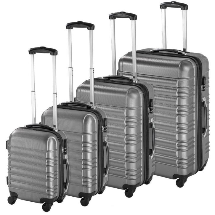 kofferset 4 delig , ABS hardshell, kleur grijs , 402025