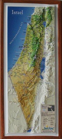 Relief kaart van het land Israel