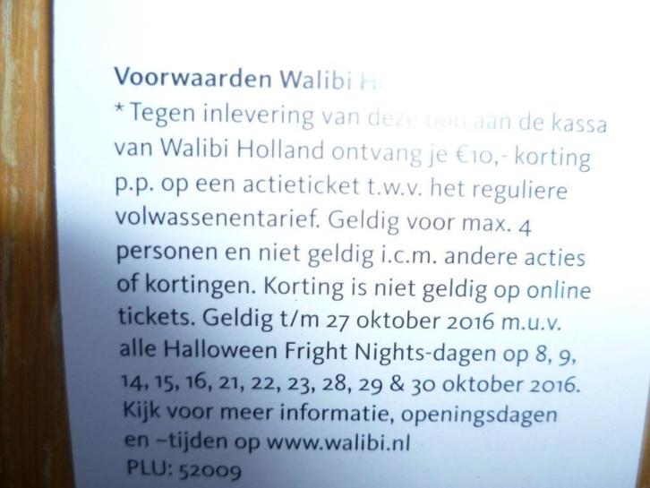 Walibi - € 10,00 korting p.p. op je ticket; max. 4 personen