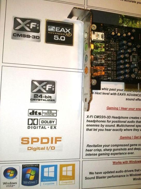 Creative Sound Blaster X-Fi Xtreme Gamer SB0730 5.1 7.1 PCI