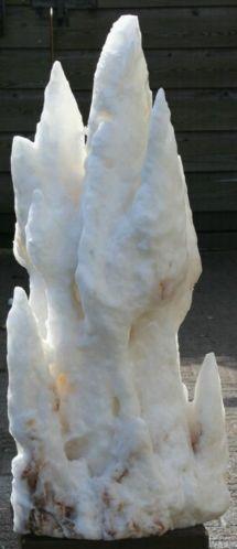 Zeldzaam MUSEUMSTUK grote stalactiet (druipsteen)wit calciet