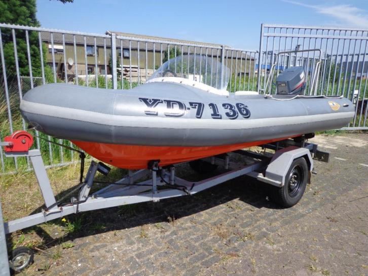 Avon 4 M rubberboot ribboot met trailer optie bbm