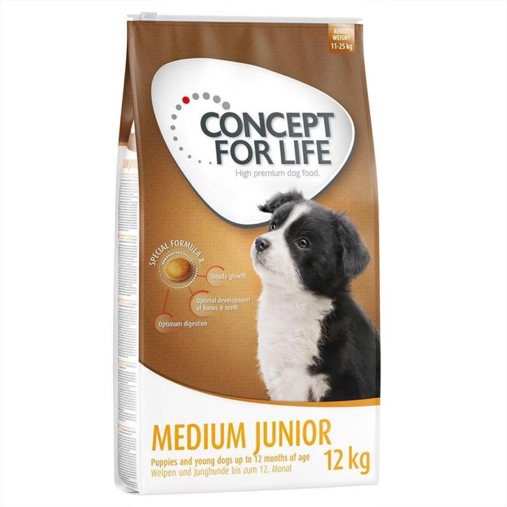 2 x 12 kg Concept for Life medium junior Hondenvoer