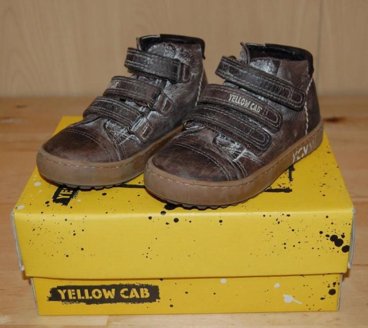 YELLOW CAB - stoere bruine klittenband schoen - maat 25
