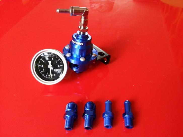 Tomei brandstofdrukregelaar (blauw) 2 tot 8 bar verstelbaar