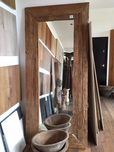 Super Grote spiegel hout uniek!! antiek hout - Tweedehands en nieuwe NR-68