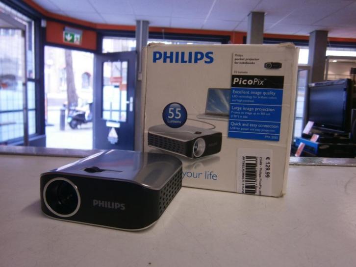 ZGAN - Philips PPX2055 LED Beamer - Zwart Zilver + Doos