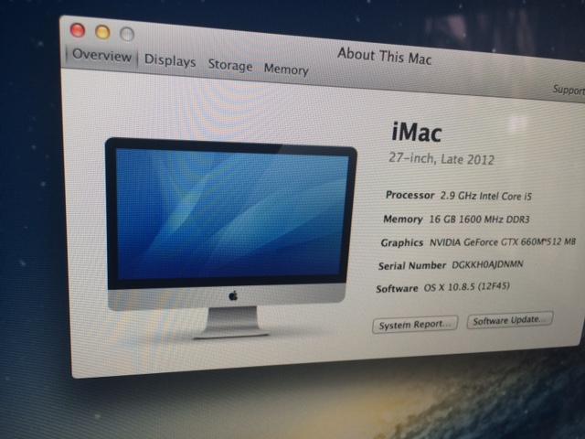 iMac 27inch (eind 2012) i5 16GB