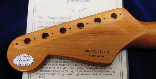 Zeldzame Fender Strat "Vintage Player" JW Black maple neck !