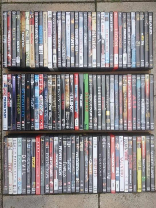 +/- 230 z.g.a.n. originele DVD's (krasvrij!) Diverse Genres.