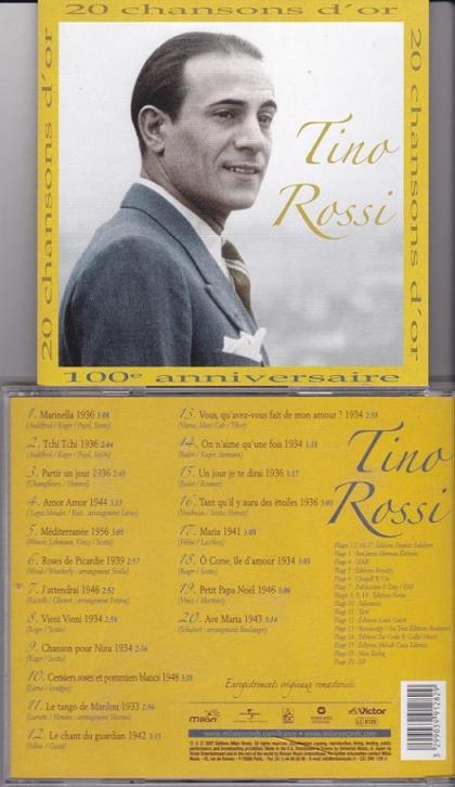 20 Chansons d'Or. 100e Anniversaire. Tino Rossi