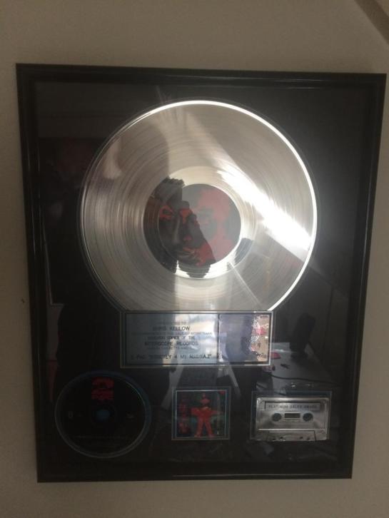 2Pac Strictly 4 My Niggaz RIAA Platinum Award