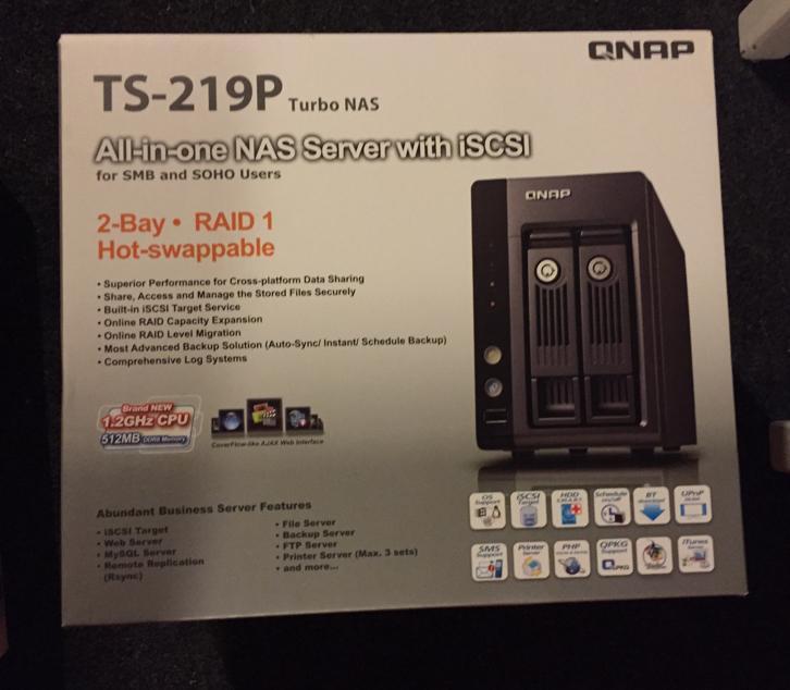 QNAP ts-219P Turbo NAS (incl. 2x 1,5 TB HD)