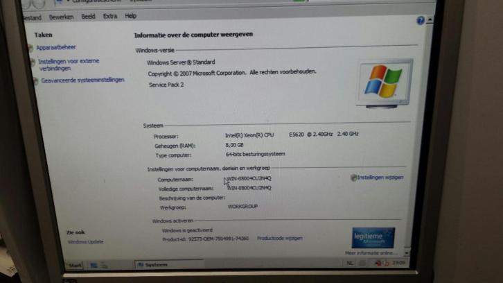 HP Proliant ML350 G6 Xeon Quad core 2x Windows 2008 licentie
