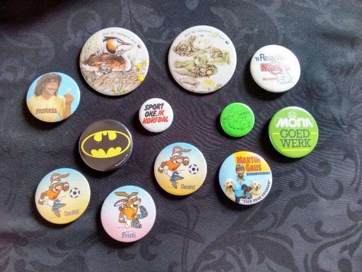 Te koop aangeboden: Diverse jaren 90 buttons