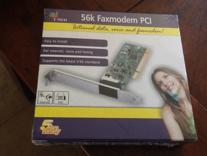 56k Faxmodem PCI, nieuw in verpakking