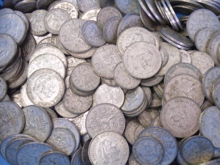 > 25 kilo puur zilver aan zilveren guldens en rijksdaalders