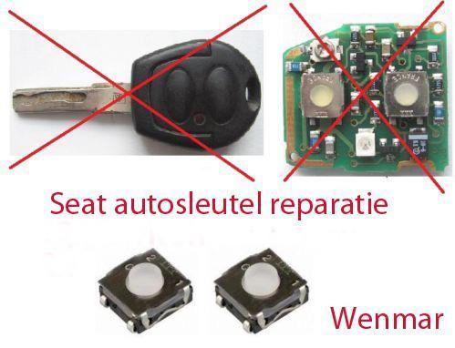 Seat autosleutel reparatie printplaat microswitch drukknop