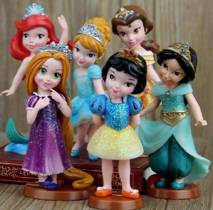 Disney prinsessen figuurtjes poppen Belle Jasmine Rapunzel