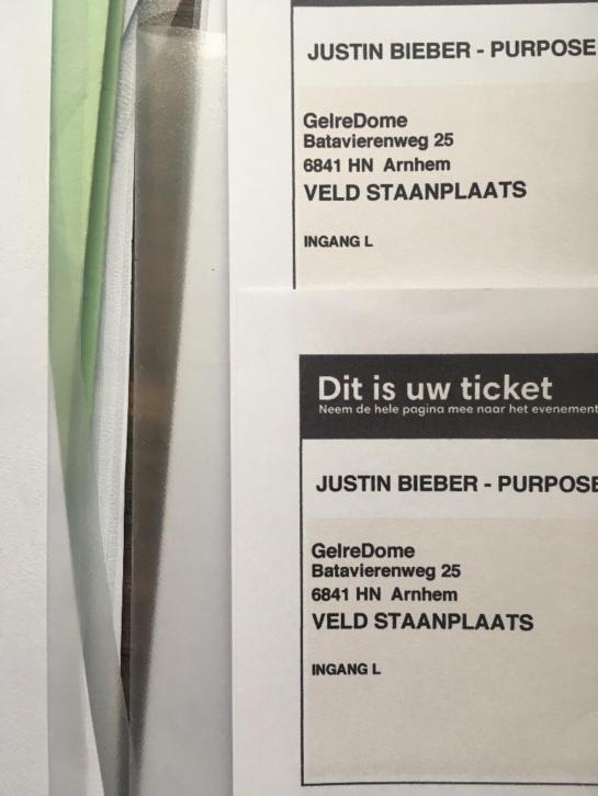 JUSTIN Bieber VELD kaarten voor zaterdag 8 oktober