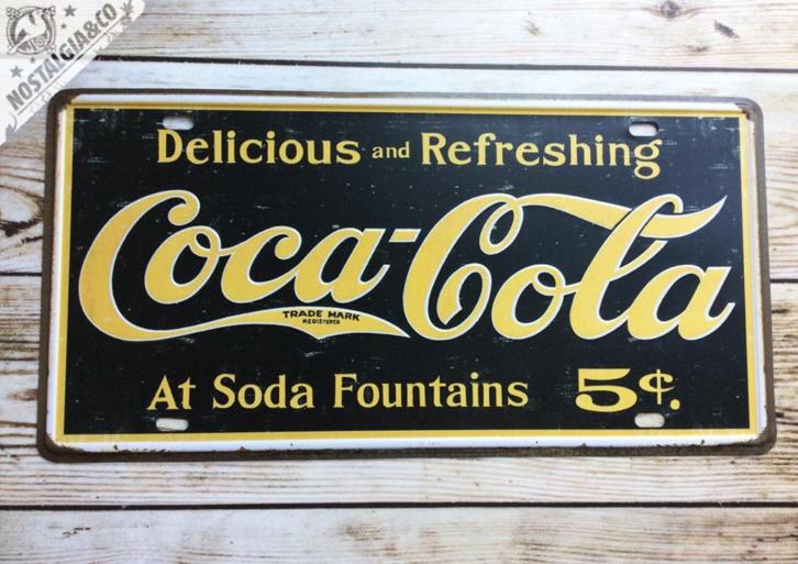 Delicious Refreshing COCA-COLA USA Metalen Reclamebord Coke
