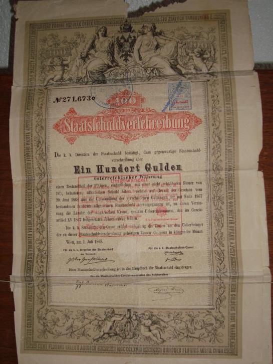 1868 Staatsschuldverschreibung. Aandeel?