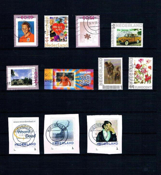 NEDERLAND-Diverse persoonlijke postzegels gelopen