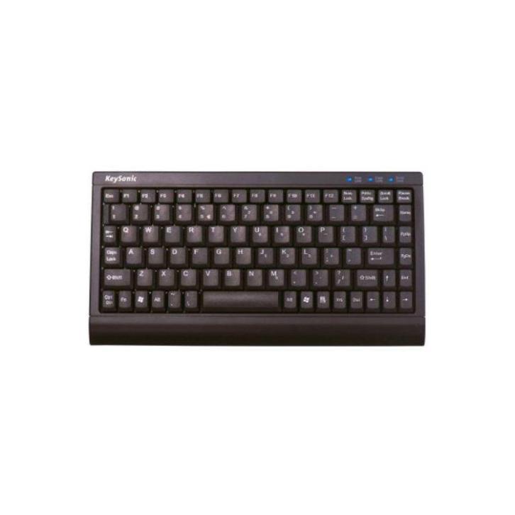 KeySonic ACK-595C+ Mini Keyboard, Zwart