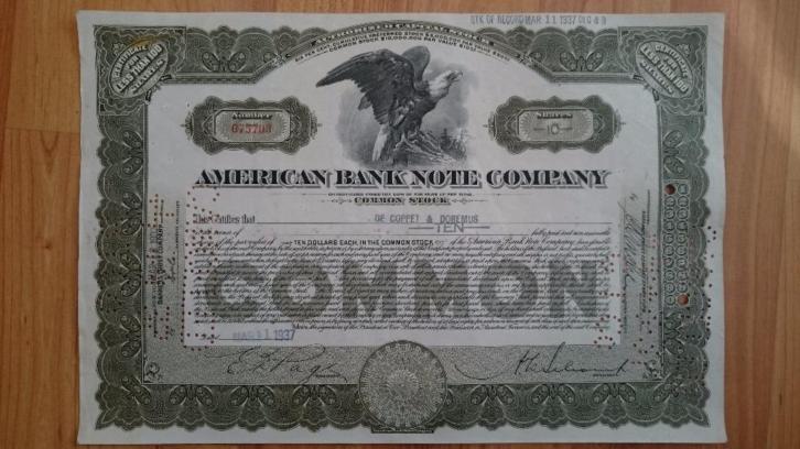 Aandeel American Bank Note Company