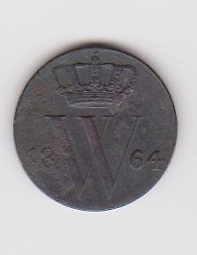 1/2 cent 1864 Willem III Nederland