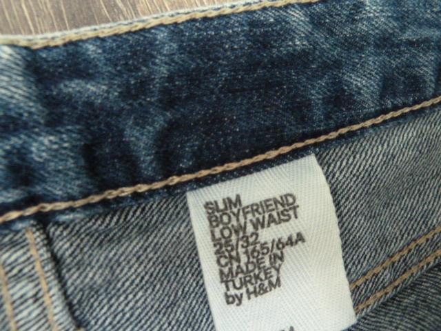 Nieuw! H&M ripped jeans blauw met kant slim boyfriend 25/32