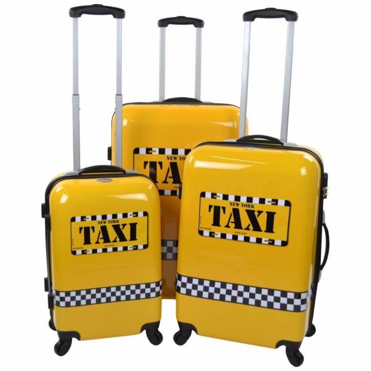 ProWorld Disign Kofferset Taxi print set van 3 koffers