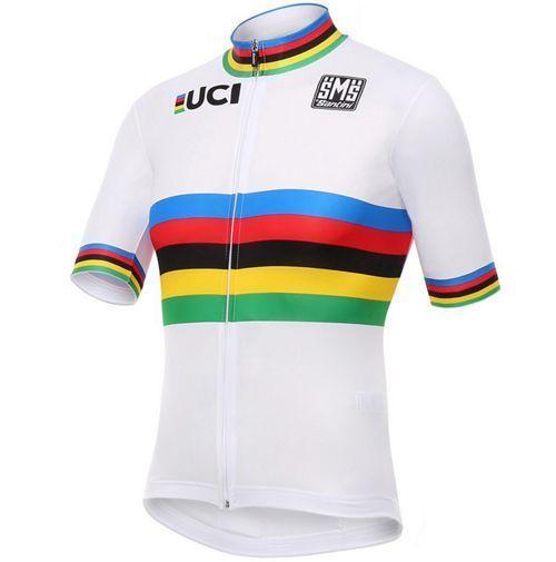 Santini wereldkampioen UCI 2016 wielershirt korte mouw -
