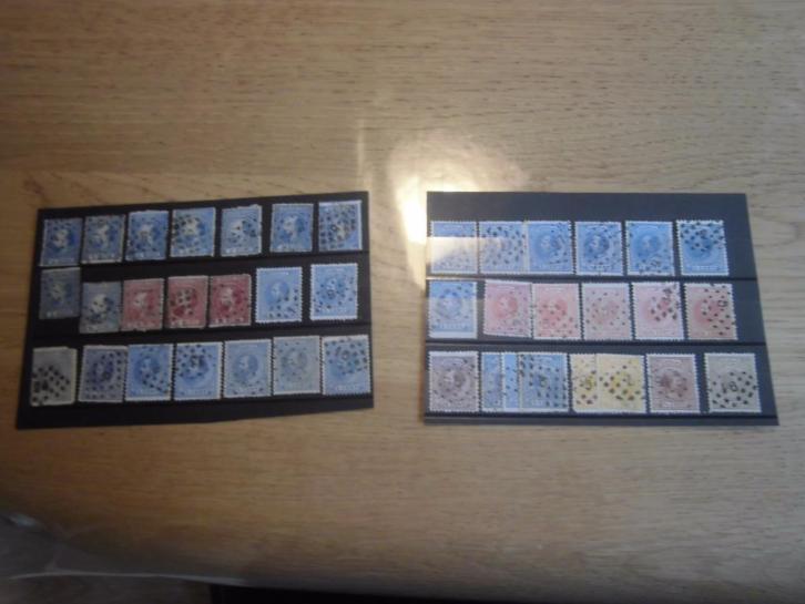 Zeer mooi divers oud kavel puntstempel postzegels oa willem
