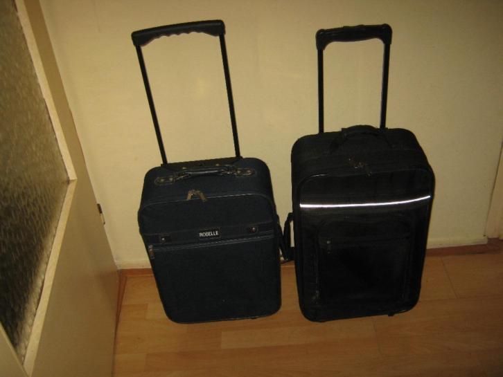 2 handbagage trolley koffers rolkoffer koffer 53 en 57 cm