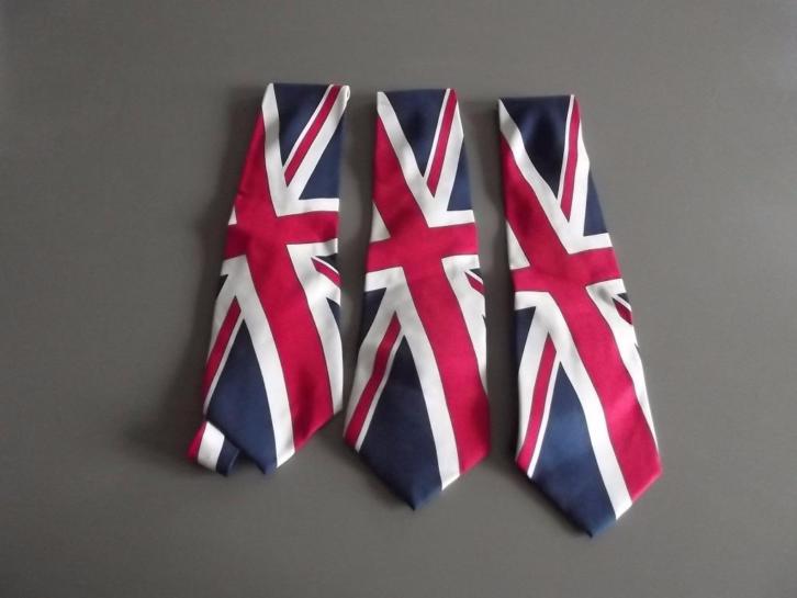 Stropdassen/cravate met Engelse vlag