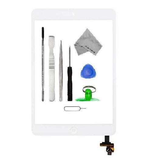 Apple iPad mini wit digitizer touchscreen glas met toolkit