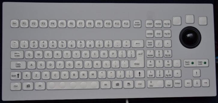 Uniek ! nieuw industrieel USB keyboard met trackball (IP65)