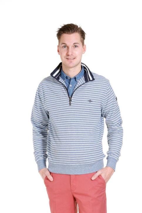 Baileys sweatshirt half-zip, licht blauw
