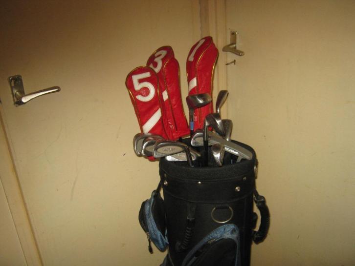 14 delig complet dames beginners golfset+cartbag cougar tas