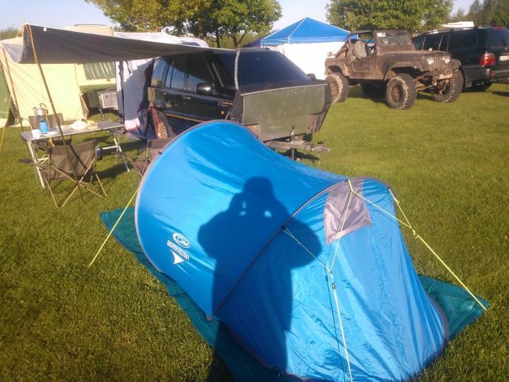 Campertje / aanhangwagen van Jeep