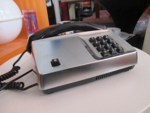 PTT druktoetstelefoon chroom retro jaren 80 vintage design