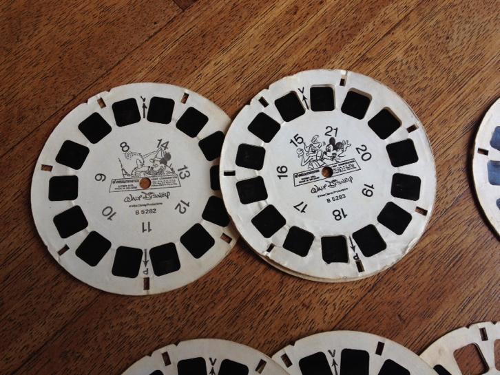 Vintage Viewmaster disks Disney Stripfiguren