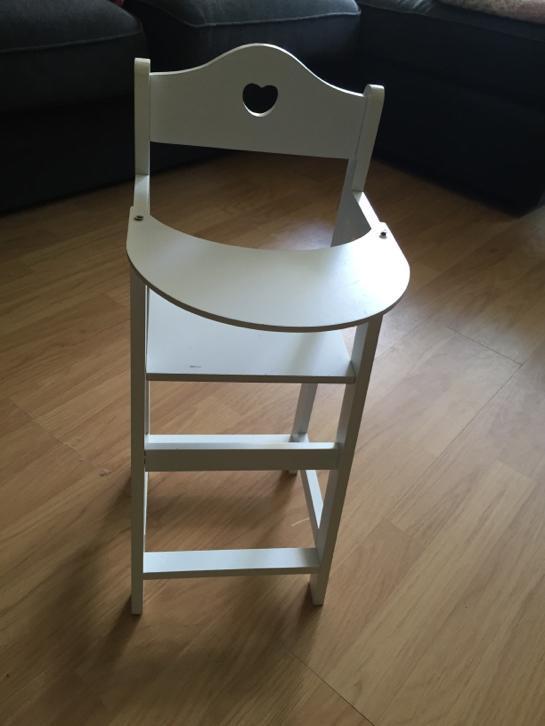 Houten poppen stoel/eetstoel