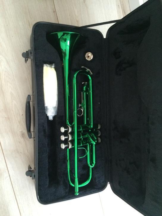 Trompet (groen) met koffer