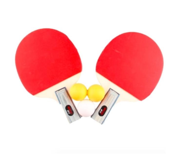 Tafeltennis Rackets Set + 3 Ping Pong Ballen