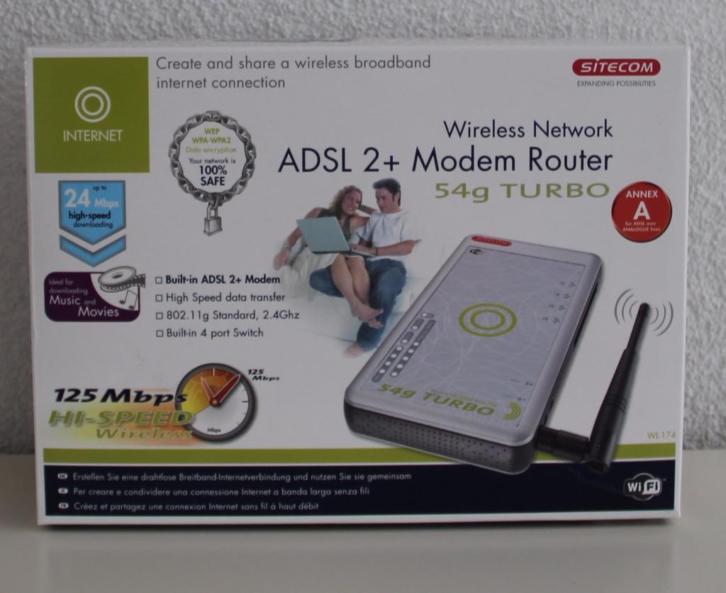 Sitecom ADSL2 + modem router / 54g turbo / wireless network