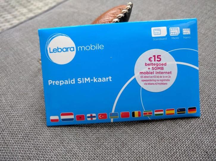 SIM-kaart / SIM-card with €15+50MB internet