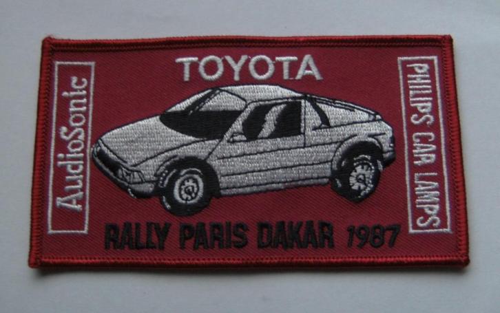 rally paris dakar 1987 parijs toyota patch badge vintage
